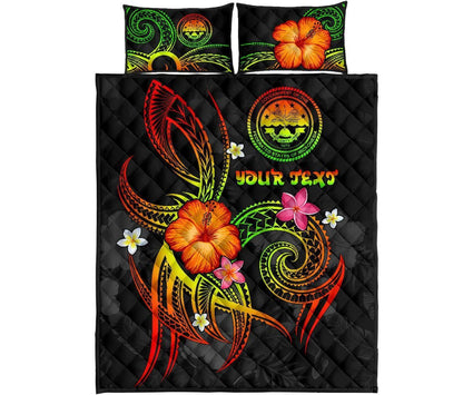 Federated States of Micronesia Polynesian Personalised Quilt Bed Set - Legend of FSM (Reggae)