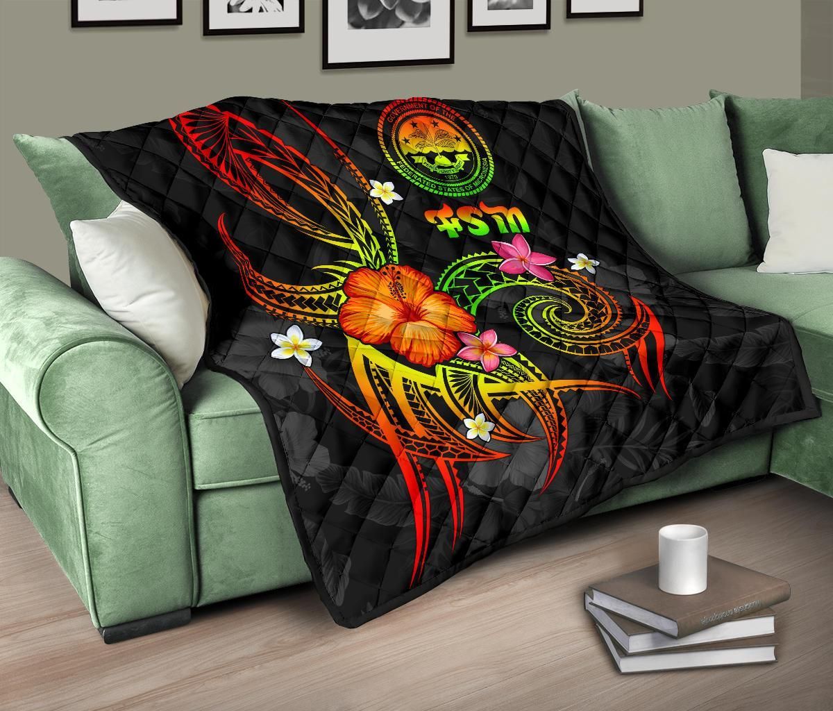 Federated States of Micronesia Polynesian Premium Quilt - Legend of FSM (Reggae)
