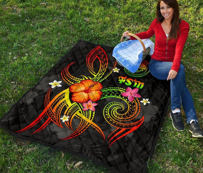 Federated States of Micronesia Polynesian Premium Quilt - Legend of FSM (Reggae)