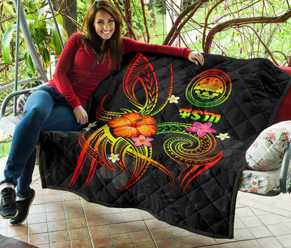 Federated States of Micronesia Polynesian Premium Quilt - Legend of FSM (Reggae)