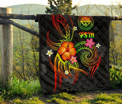 Federated States of Micronesia Polynesian Premium Quilt - Legend of FSM (Reggae)
