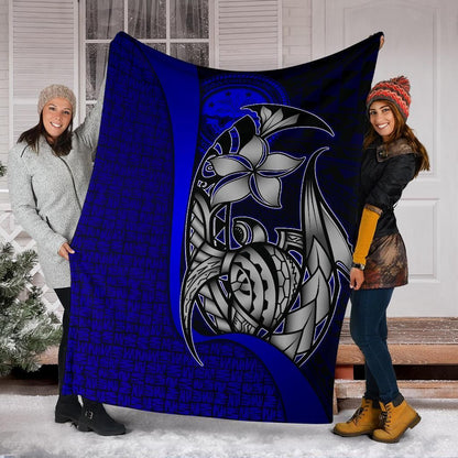 Federated States of Micronesia Premium Blanket Blue - Turtle With Hook