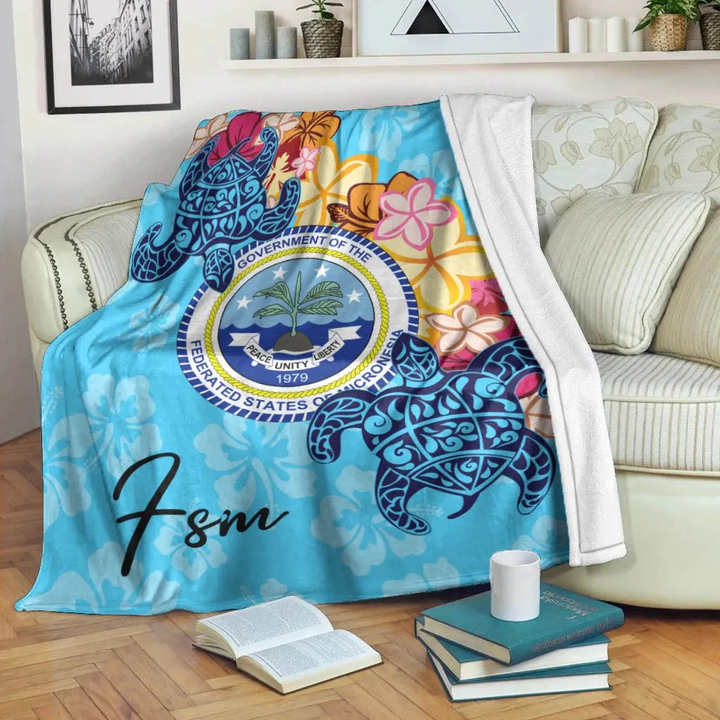 Federated States of Micronesia Premium Blanket - Tropical Style