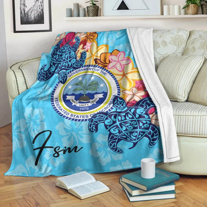 Federated States of Micronesia Premium Blanket - Tropical Style