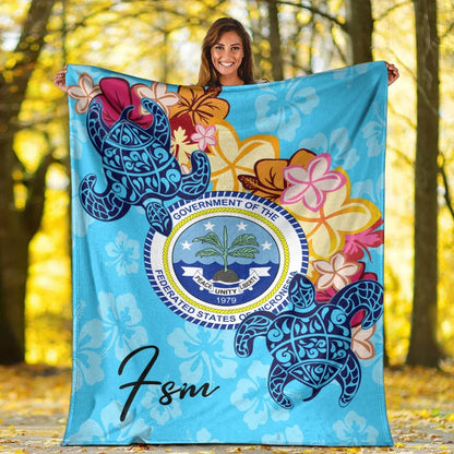 Federated States of Micronesia Premium Blanket - Tropical Style