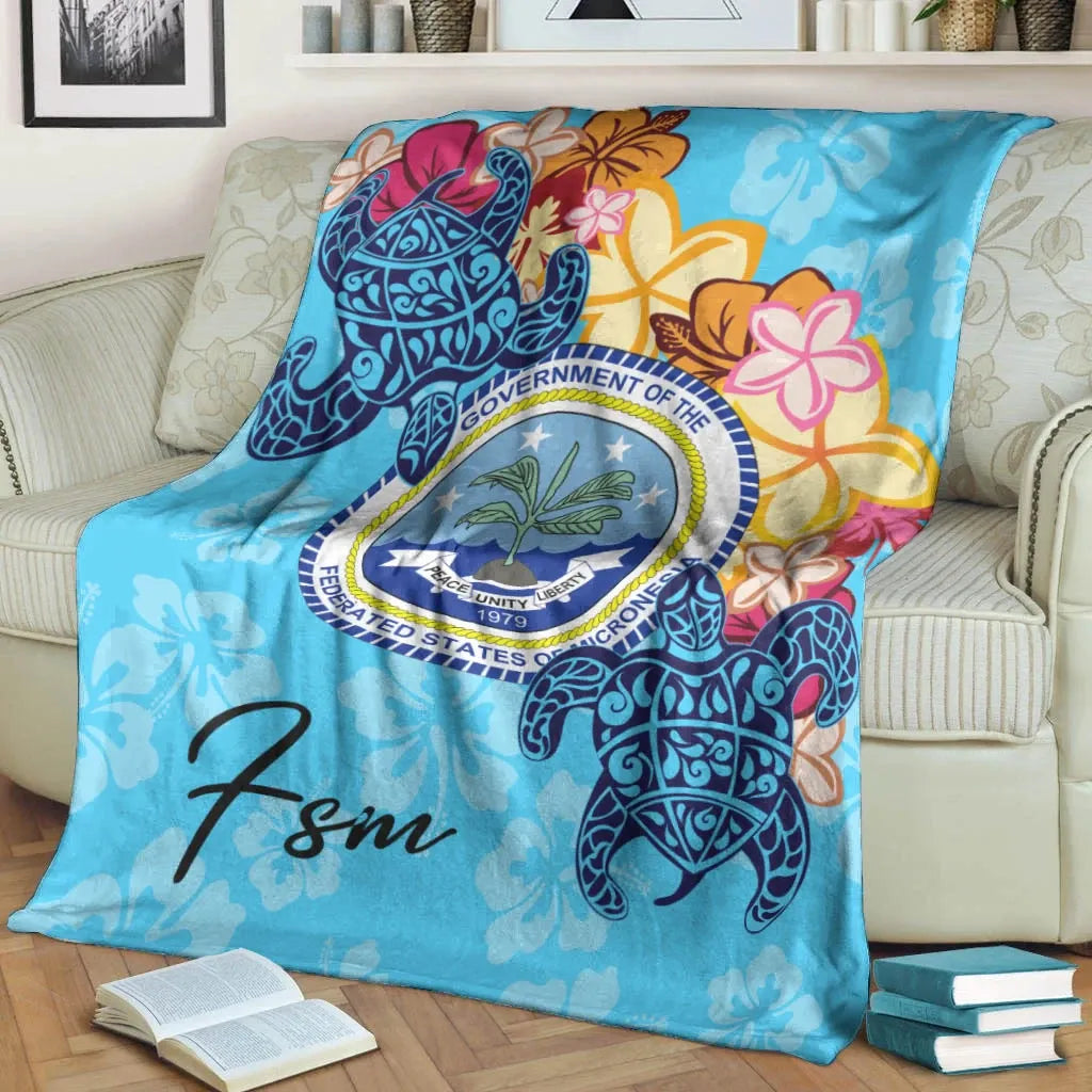Federated States of Micronesia Premium Blanket - Tropical Style