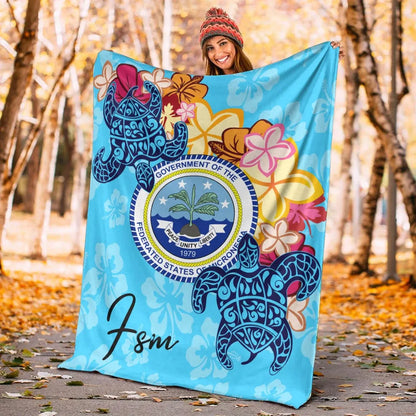 Federated States of Micronesia Premium Blanket - Tropical Style