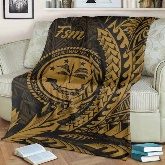 Federated States of Micronesia Premium Blanket - Wings style