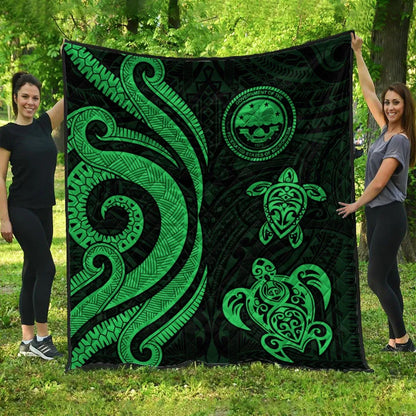 Federated States of Micronesia Premium Quilt - Green Tentacle Turtle