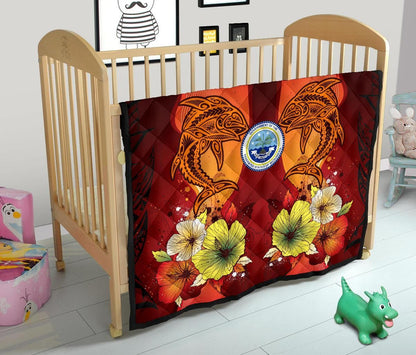 Federated States Of Micronesia Premium Quilt - Tribal Tuna Fish