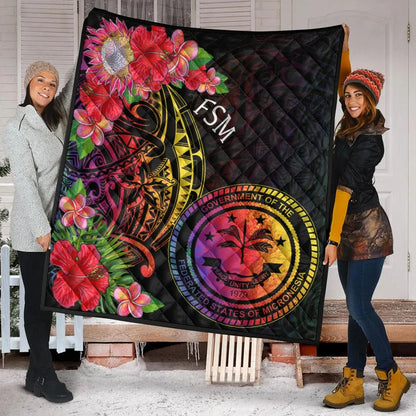 Federated States of Micronesia Premium Quilt - Tropical Hippie Style