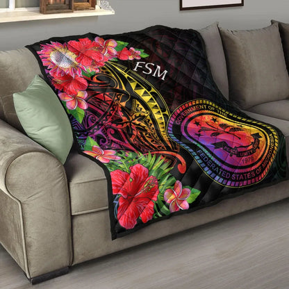 Federated States of Micronesia Premium Quilt - Tropical Hippie Style