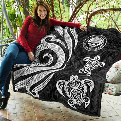 Federated States of Micronesia Premium Quilt - White Tentacle Turtle