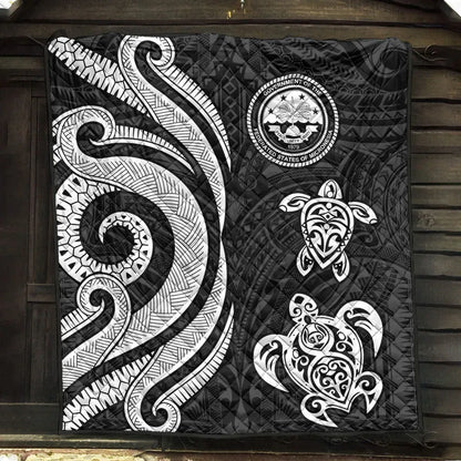 Federated States of Micronesia Premium Quilt - White Tentacle Turtle