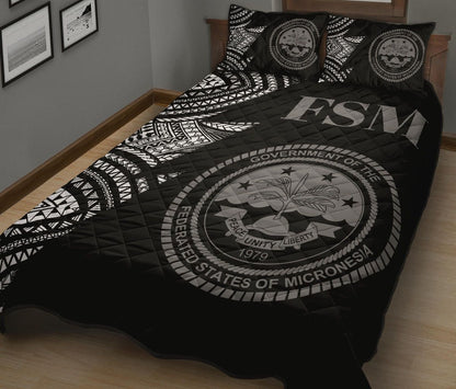 Federated States of Micronesia Quilt Bed Set - Federated States of Micronesia Seal Flash Version