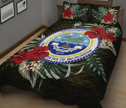 Federated States of Micronesia Polynesian Quilt Bed Set - Special Hibiscus
