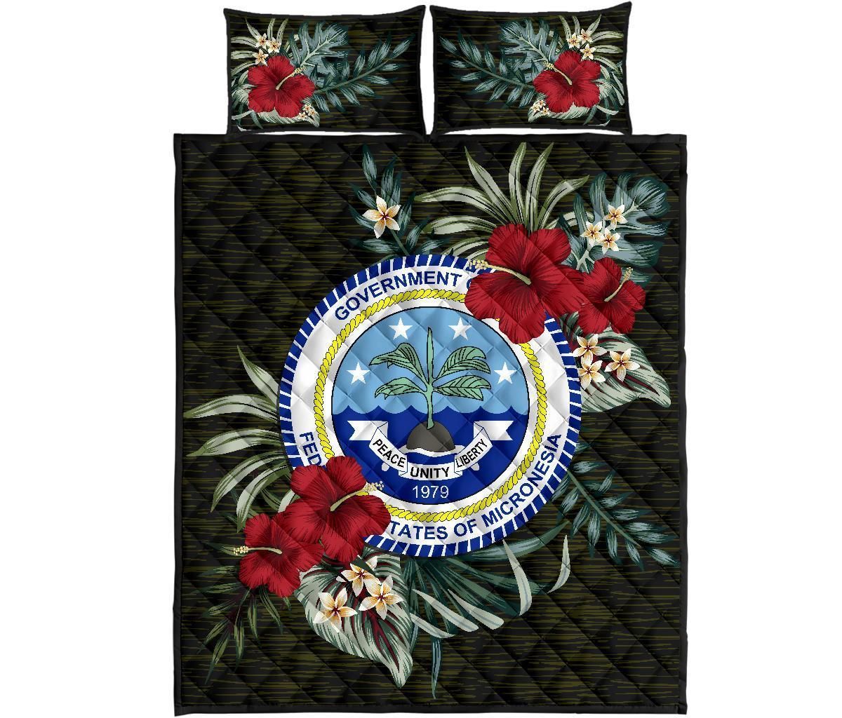 Federated States of Micronesia Polynesian Quilt Bed Set - Special Hibiscus