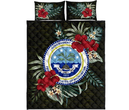 Federated States of Micronesia Polynesian Quilt Bed Set - Special Hibiscus