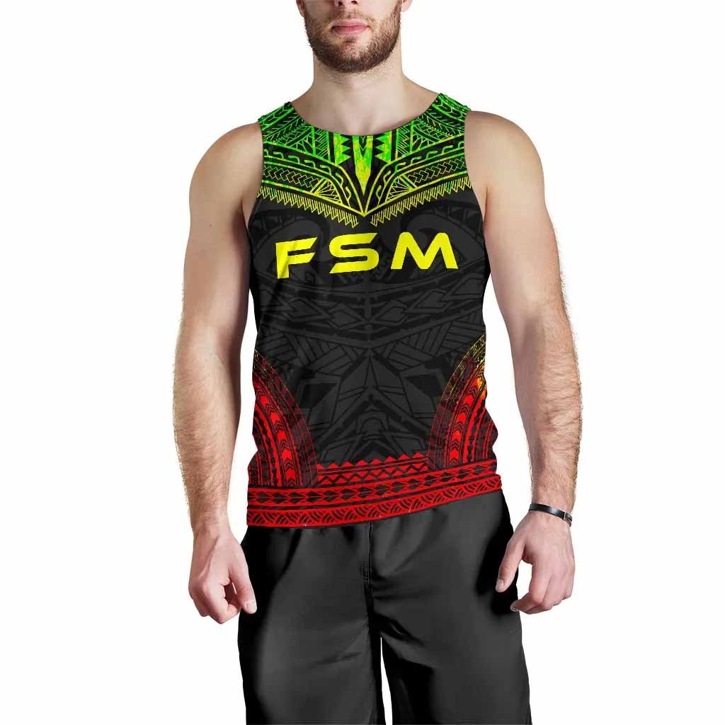 Federated States Of Micronesia Men Tank Top - Polynesian Chief Reggae Version