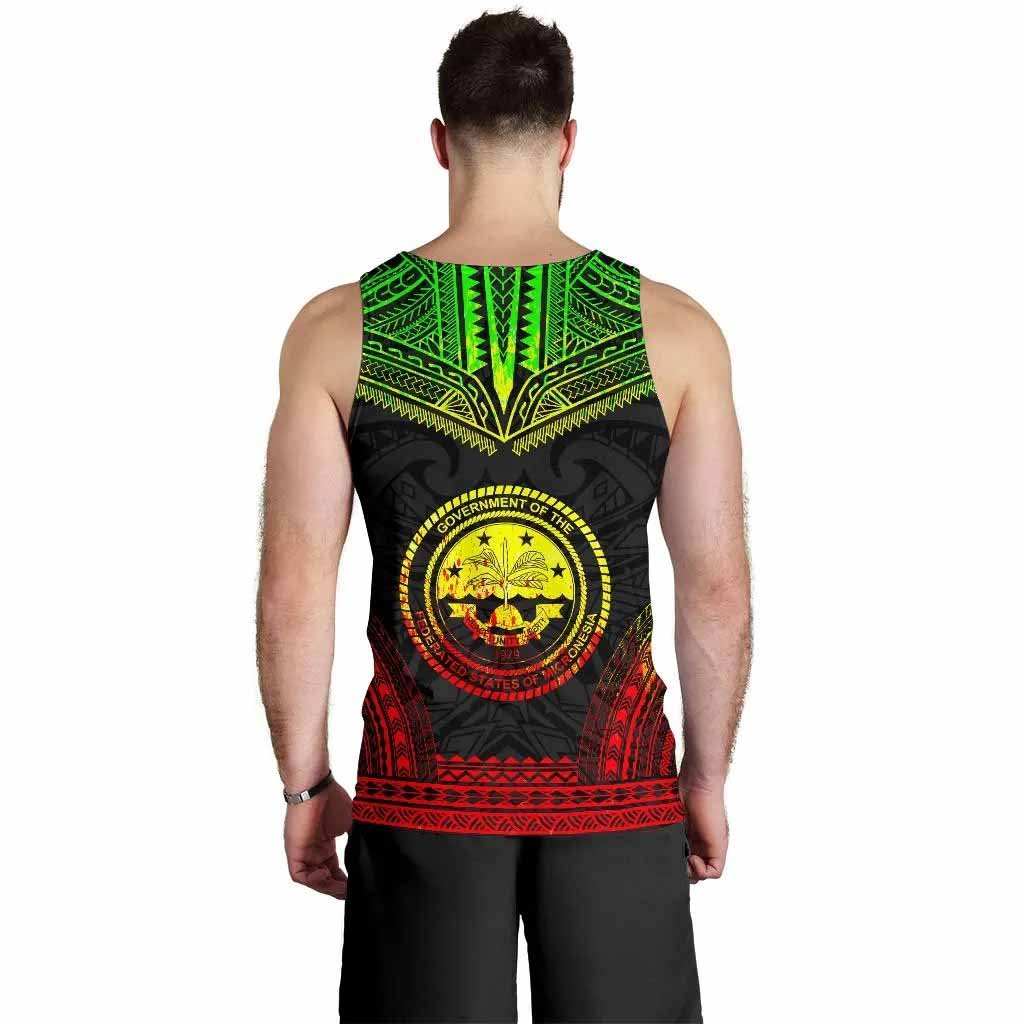 Federated States Of Micronesia Men Tank Top - Polynesian Chief Reggae Version