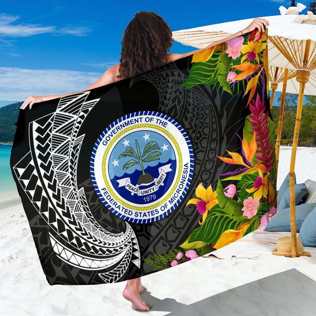 Federated States of Micronesia Sarong - Seal Spiral Polynesian Patterns