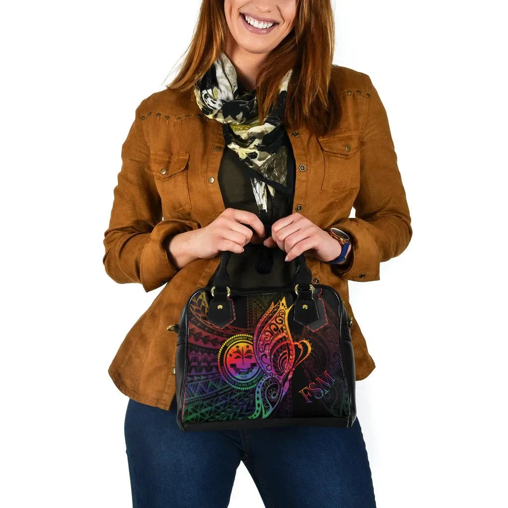 Federated States Of Micronesia Shoulder Handbag - Butterfly Polynesian Style