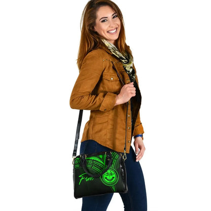 Federated States Of Micronesia Shoulder Handbag - Cross Style Green Color
