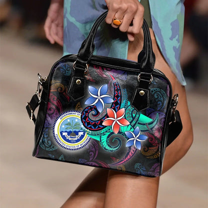 Federated States Of Micronesia Shoulder Handbag - Plumeria Flowers Style