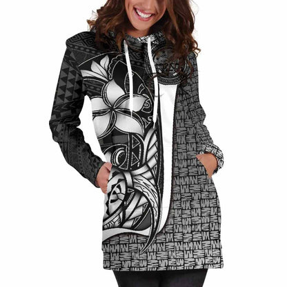 Federated States of Micronesia Female Hoodie Dress White - Turtle With Hook