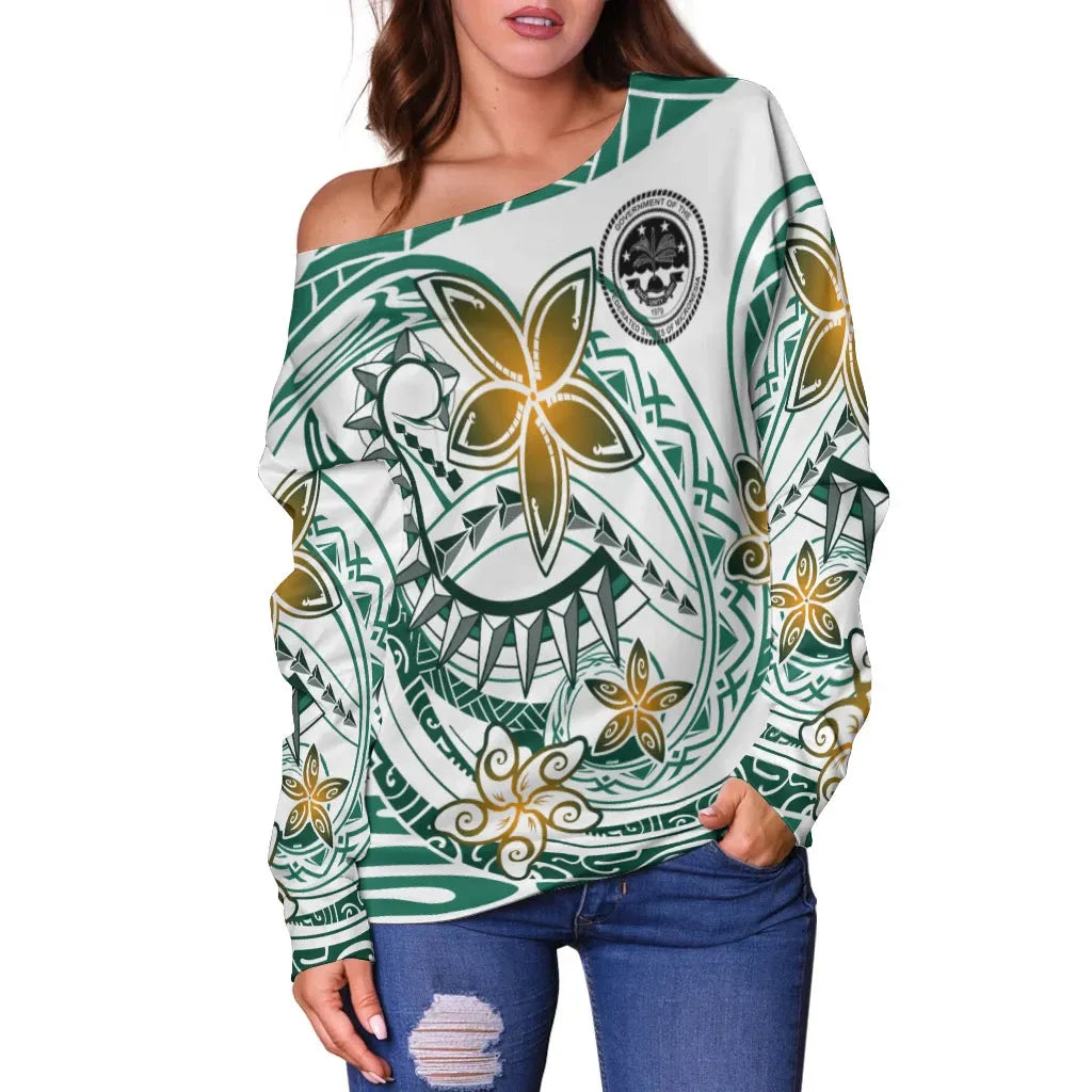 Federated States of Micronesia Women Off Shoulder Sweaters - Spring Style
