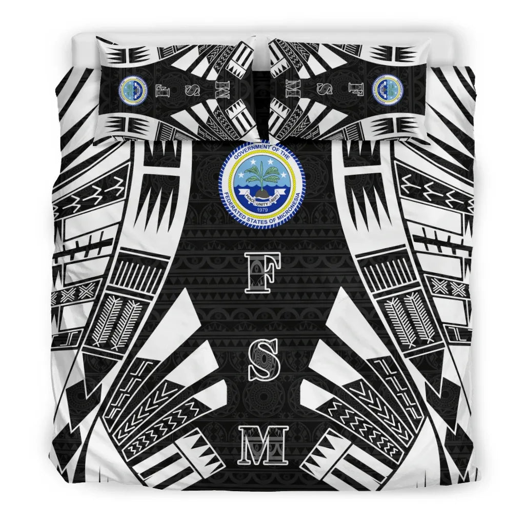 Federated States Of Micronesia Duvet Cover Set - Polynesian Tattoo
