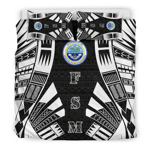 Federated States Of Micronesia Duvet Cover Set - Polynesian Tattoo