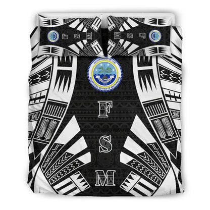 Federated States Of Micronesia Duvet Cover Set - Polynesian Tattoo