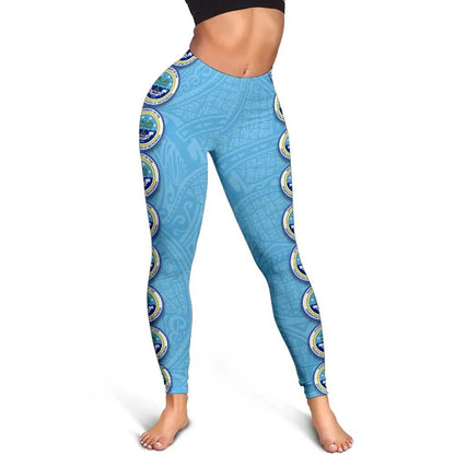 Federated States Of Micronesian Legging - Coat Of Arm Linked Style