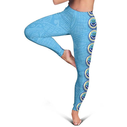 Federated States Of Micronesian Legging - Coat Of Arm Linked Style