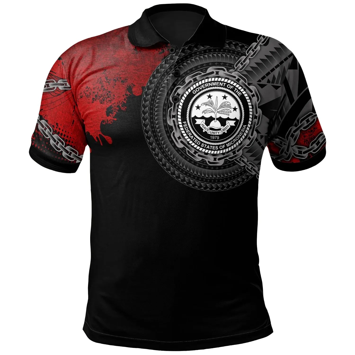 Federated States of Micronesia Polynesian Polo Shirt - Polynesian Chain Style