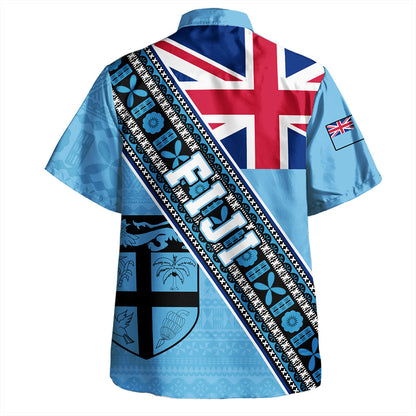 Fiji Hawaiian Shirt Flag And Coat Of Arms