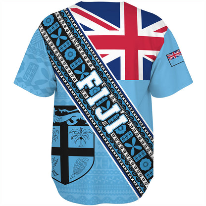 Fiji Baseball Shirt Flag And Coat Of Arms