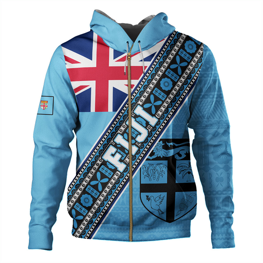 Fiji Hoodie Flag And Coat Of Arms