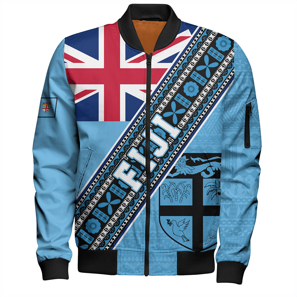Fiji Bomber Jacket Flag And Coat Of Arms
