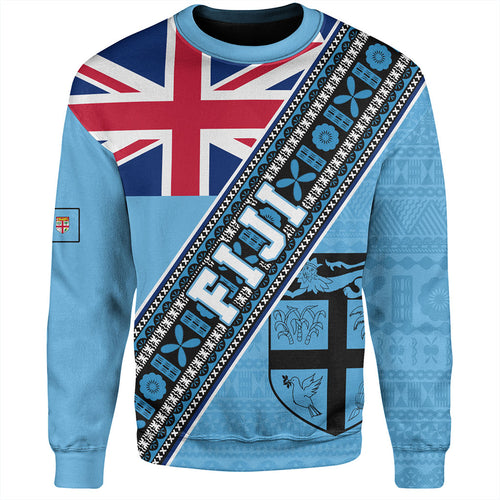 Fiji Sweatshirt Flag And Coat Of Arms