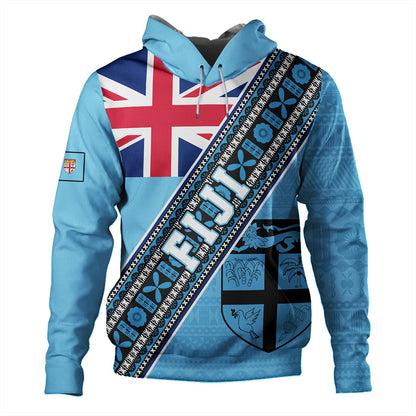 Fiji Hoodie Flag And Coat Of Arms