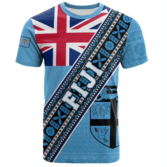 Fiji T-Shirt Flag And Coat Of Arms
