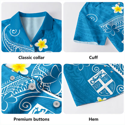 Fiji Hawaiian Shirt Polynesia Floral Tribal