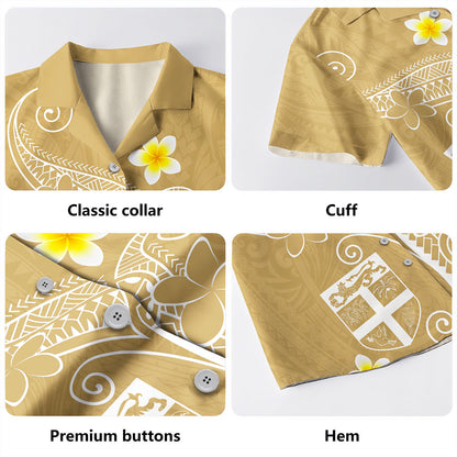 Fiji Hawaiian Shirt Polynesia Floral Tribal