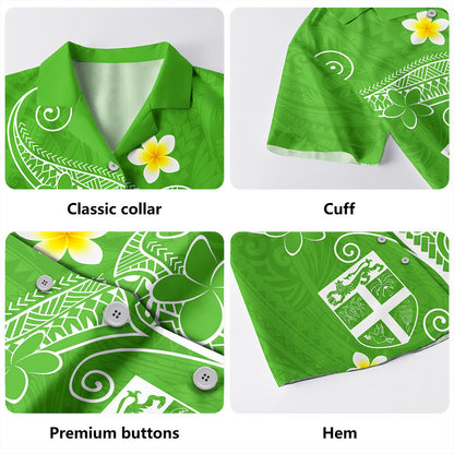 Fiji Hawaiian Shirt Polynesia Floral Tribal