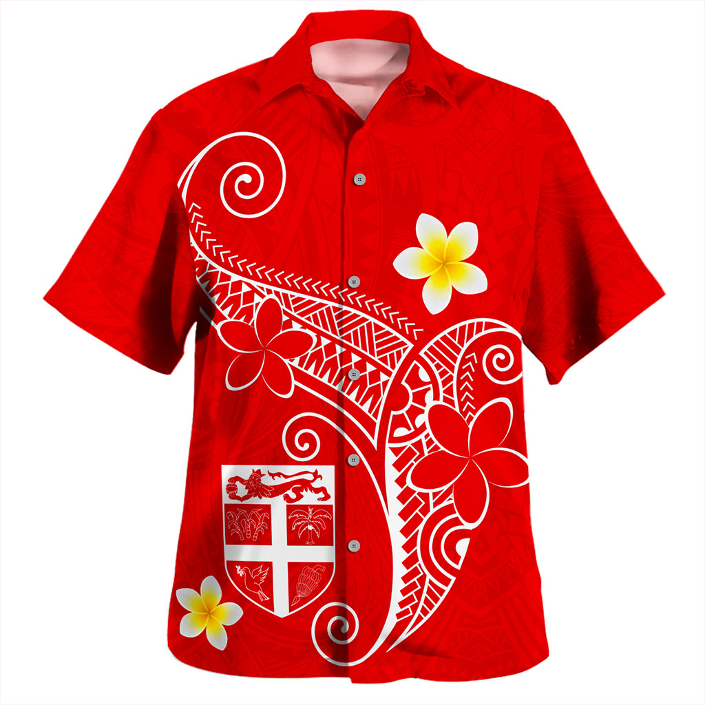Fiji Hawaiian Shirt Polynesia Floral Tribal Ver.1