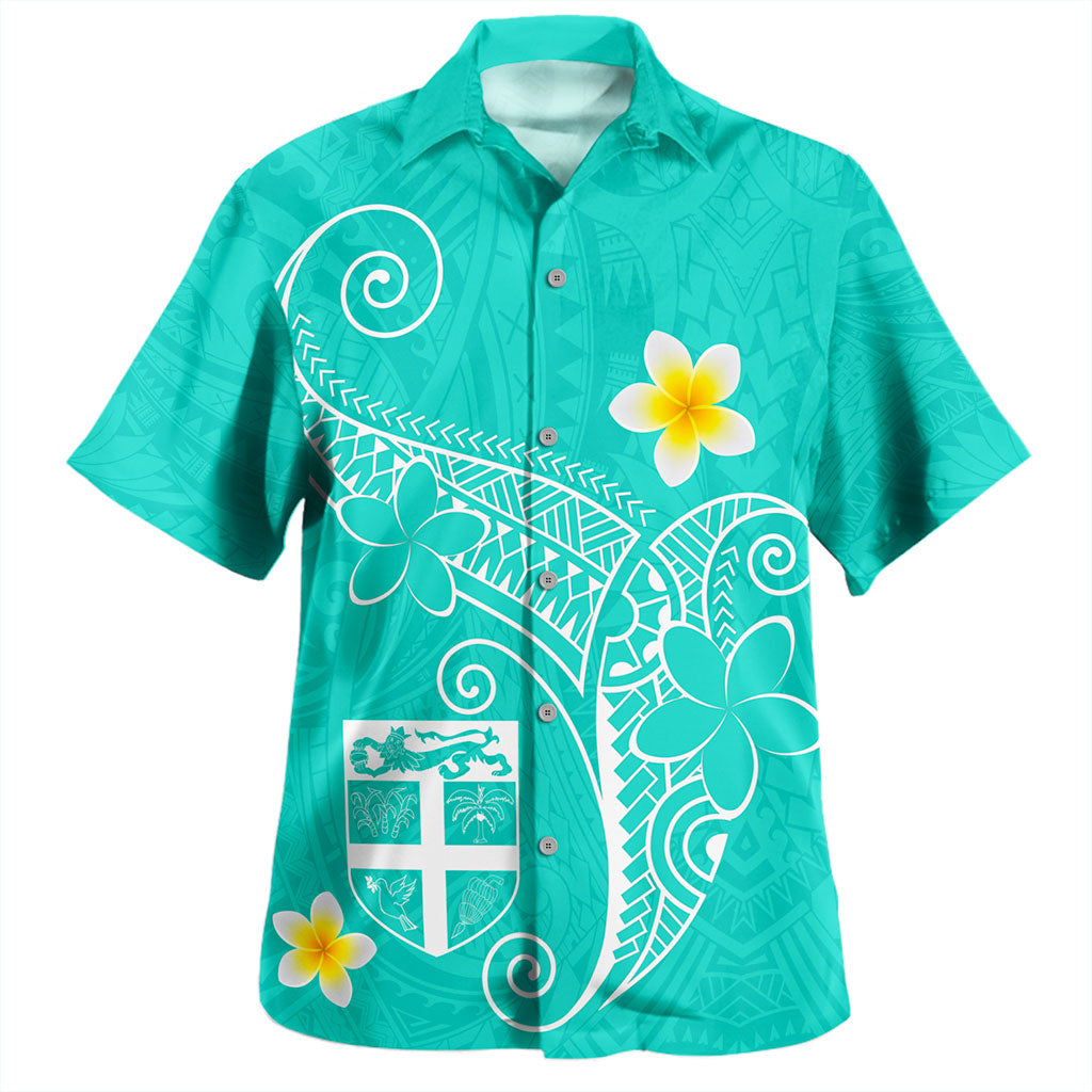 Fiji Hawaiian Shirt Polynesia Floral Tribal Ver.1