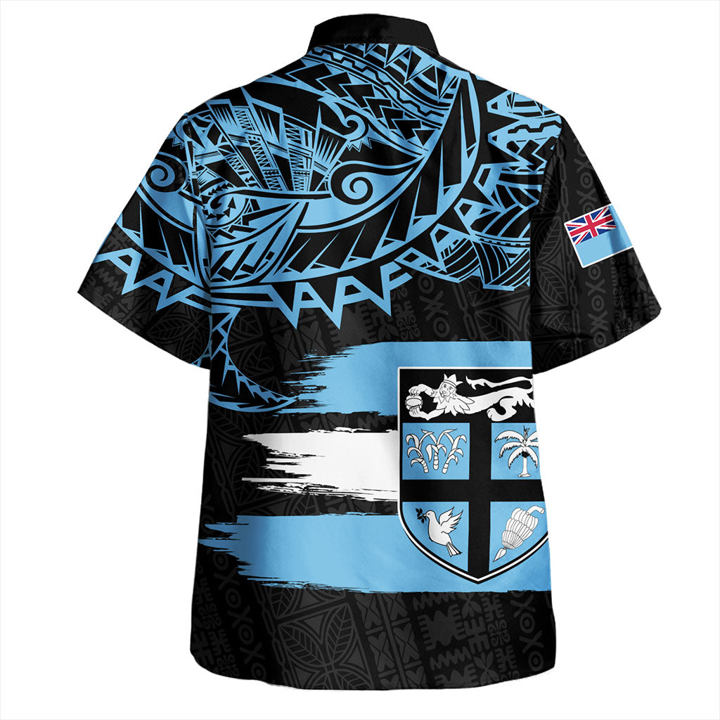 Fiji Hawaiian Shirt Tribal Melanesia Grunge Flag