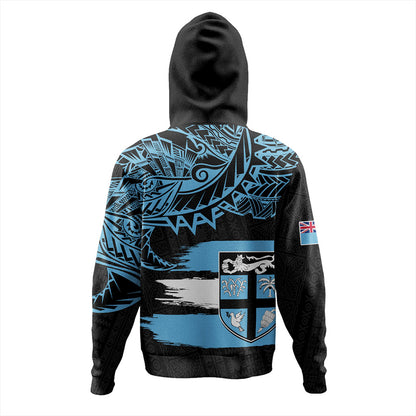 Fiji Hoodie Tribal Melanesia Grunge Flag